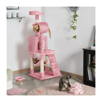 Котешки дърво | Високо котешки дърво | Дървени котешки дървета и кула за защита на помещения | Мулти-голяма котешка кула котешки къща